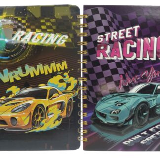 Блокнот А5/80арк. /32617-А/ на спіралі # обкладинка-3D "Машина" мікс