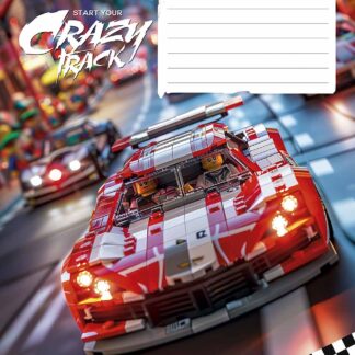 Зошит уч. "Школярик" 12арк.# /3459K/ "Crazy track" ВД лак (хлопчик) (30/300)