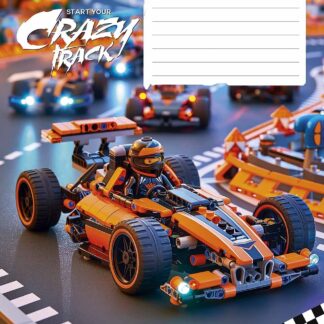 Зошит уч. "Школярик" 12арк.==/3459L/ "Crazy track" ВД-лак (хлопчик) (30/300)