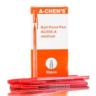 Ручка кулькова "AIHAO" /CS-555/ 0,5мм, Червона (50/2800)