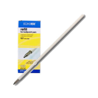 Стрижень кульковий короткий з вушками "ECONOMIX" /Е10605/ 107 мм (100 шт в упак) чорний (1/45)