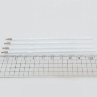 Стрижень кульковий короткий з вушками "TechJob" TB 204 синій (107мм) біл/корп. т/н (100шт/уп) (1/10)