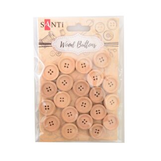 Набір гудзиків для творчості "Santi" /742488/ деревина, 18 мм, 20 шт./уп. (1/500)