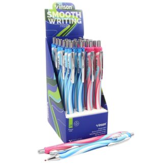 Ручка масляна автомат "Vinson" /K35/ "Fashion" 0,7мм, синя (24/720)