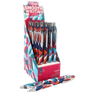 Ручка масляна автомат "Vinson" /K38/ "Fashion" 0,7мм, синя (24/2160)