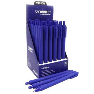 Ручка масляна автомат "Vinson" /S1/ "Connect" 0,7мм, синя (36/1440)