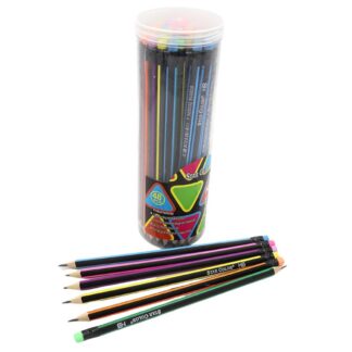 Олівець ч/г "JO" /DSCN0706/ HB Star color "Colors" тригранний з гумкою, у банці (48/2880)