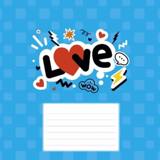 Зошит уч. "Star" 12арк.== /3364L/ "Love" виб.УФ-лак (дівчинка) (30/360)