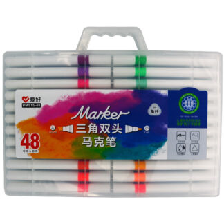 Скетч Маркер двосторонній "AIHAO" /AH515-48/ трикутн. 48шт/набір  (1/6/24)