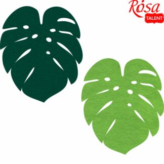 Набір фетрових заготовок "Rosa Talent" /29063/115/ „Листя Монстери“ 9*8см, 6шт