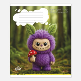 Зошит уч. "Бріск" 12арк.# /ТВ-107/ №2646 Лабубу Labubu Монстрики без правил (25/500)