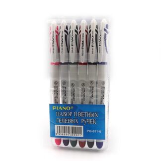 Набір гелевих ручок "PIANO" /811PG-6/ 0,5мм, 6кол, 6шт (1/12/240)