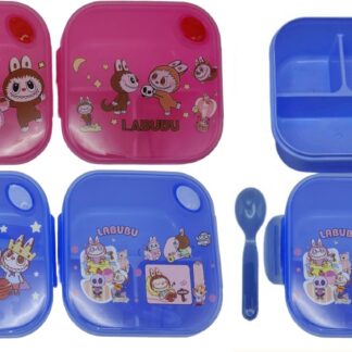 Ланчбокс  /00629-LA/  + ложка "Лабубу Labubu" 3 відділення 15*15*8см (1/120)
