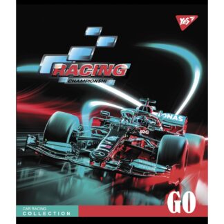 Зошит уч. "YES" 48арк.== /766881/ "Racing championship" мат. ВДЛ+УФ-виб.+мікроембосінг (5/100)