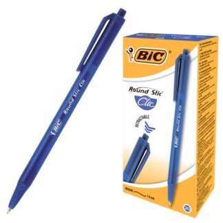 Ручка кулькова автомат "BIC" Round Stic Clic /926376/ /640/ синя (20)