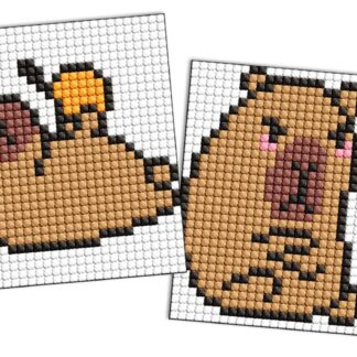 Набір для творчості зі стразами (магніт) "Ідейка" /AMG1169/ "Капібара: Апельсин" 9*9см