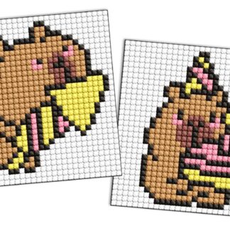 Набір для творчості зі стразами (наліпка) "Ідейка" /AMS1112/ "Капібара 1" 9*9см