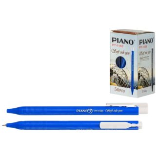 Ручка масляна автомат "PIANO" /PT-1163/ синя, триграний корп. (50)