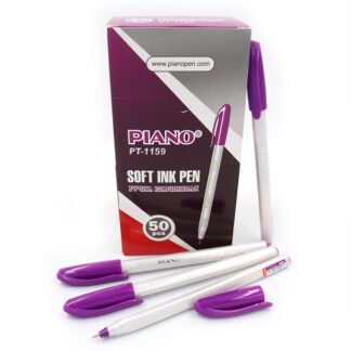 Ручка масляна "PIANO" /1159-PT-VI/ "Correct" 0,7мм, фіолетова, ТРИКУТНА, білий корпус (50/2000)