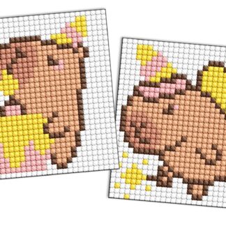 Набір для творчості зі стразами (наліпка) "Ідейка" /AMS1162/ "Капібара веселиться" 9*9см