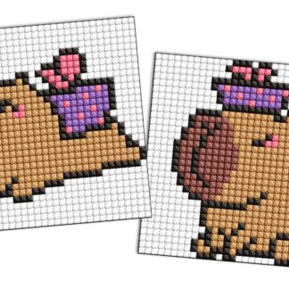 Набір для творчості зі стразами (наліпка) "Ідейка" /AMS1172/ "Капібара 10" 9*9см