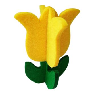 Заготовка "Діамантові ручки" /120737/ фетр "Тюльпан 3D", 11 см, жовтий