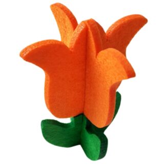 Заготовка "Діамантові ручки" /120738/ фетр "Тюльпан 3D", 11 см, помаранчевий