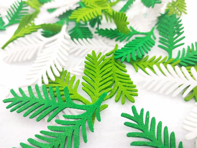 Заготовка "Діамантові ручки" /120802/ фетр "Хвойна гілочка", 7 см, 30 шт в пак