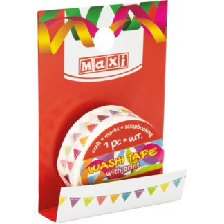 Скотч декоративний з принтом 15мм*3м "MAXI" /MX61986/ (1/20/500)