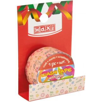 Скотч декоративний з принтом 20мм*2м "MAXI" /MX62000/ (1/20/500)