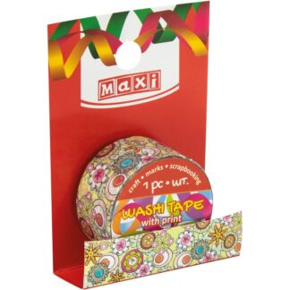 Скотч декоративний з принтом 20мм*2м "MAXI" /MX62006/ (1/20/500)