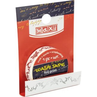 Скотч декоративний з принтом фольгою 10мм*3м "MAXI" /MX62020/ (1/20/500)