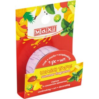 Скотч декоративний з принтом 15мм*3м "MAXI" /MX63002/ з ароматом лаванди (1/20/500)
