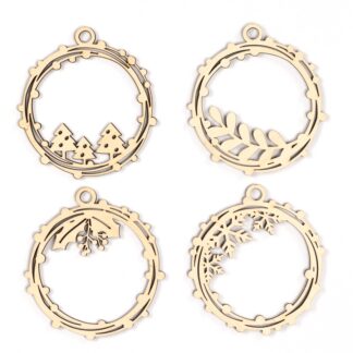 Набір заготовок "Rosa Talent" /6000/ фанера, "Новий Рік 6" 8х9см, 4шт в упак