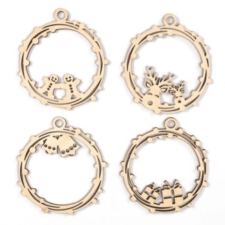 Набір заготовок "Rosa Talent" /997/ фанера, "Новий Рік 5" 8х9см, 4шт в упак