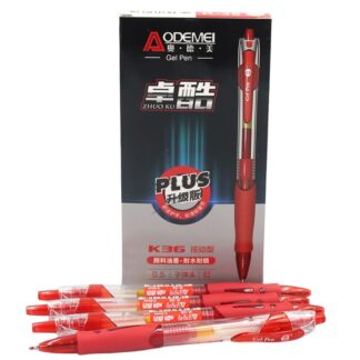 Ручка гелева автомат "AODEMEI" /36KRD/ "Plus'' 0,5мм, червона (12/144)