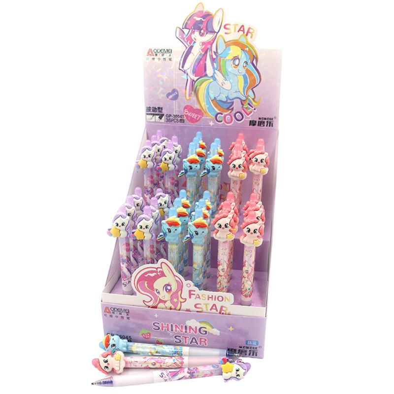 Ручка автомат "Пиши-стирай" "AODEMEI" /36045/ "Shining star" 0,5мм, синя (36/576)