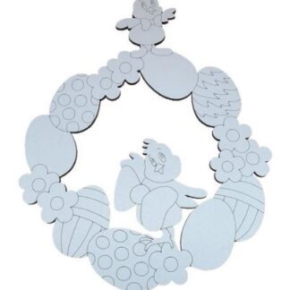 Заготовка "Віночок з крашенок з курчатами" /AS-6227, М-2050/ МДФ, 25см