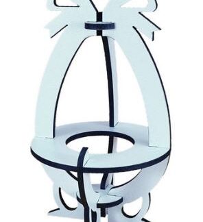 Заготовка "Великдень Підставка з Бантом на 1яйце" /AS-6214, М-2062/ МДФ-3мм, 17*10см