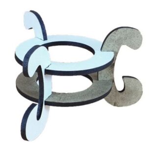 Заготовка "Великдень Підставка Кругла на 3-х ніжках на 1яйце" /AS-6210, М-2056/ МДФ-3мм, 8*5см