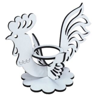 Заготовка "Великдень Підставка Курка на 1 яйце" /AS-6204, М-2020/ МДФ-3мм, 10*11см