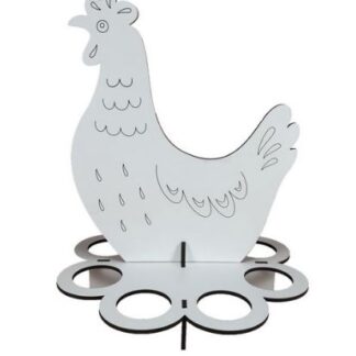 Заготовка "Великдень Підставка Курка на 8 яєць" /AS-6223, М-2017/ МДФ-3мм, 21*23см