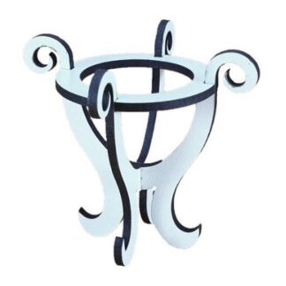 Заготовка "Великдень Підставка с Завитками на 1яйце" /AS-6216, М-2064/ МДФ-3мм, 8*7,5см